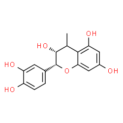 ChemSpider 2D Image | (2R,3R)-2-(3,4-Dihydroxyphenyl)-4-methyl-3,5,7-chromanetriol | C16H16O6
