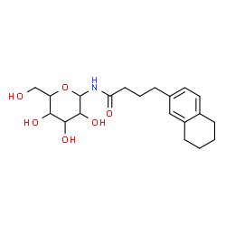 ChemSpider 2D Image | N-[4-(5,6,7,8-Tetrahydro-2-naphthalenyl)butanoyl]-beta-D-glucopyranosylamine | C20H29NO6