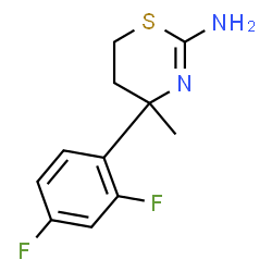 ChemSpider 2D Image | (4S)-4-(2,4-Difluorophenyl)-4-methyl-5,6-dihydro-4H-1,3-thiazin-2-amine | C11H12F2N2S