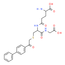 ChemSpider 2D Image | L-Gamma-Glutamyl-S-(2-Biphenyl-4-Yl-2-Oxoethyl)-L-Cysteinylglycine | C24H27N3O7S