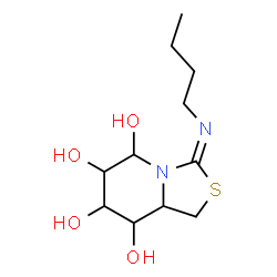 ChemSpider 2D Image | (3E,5S,6R,7S,8S,8aS)-3-(Butylimino)hexahydro[1,3]thiazolo[3,4-a]pyridine-5,6,7,8-tetrol | C11H20N2O4S