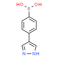ChemSpider 2D Image | [4-(1H-Pyrazol-4-yl)phenyl]boronic acid | C9H9BN2O2
