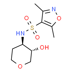 ChemSpider 2D Image | 1,5-Anhydro-2,3-dideoxy-3-{[(3,5-dimethyl-1,2-oxazol-4-yl)sulfonyl]amino}-D-threo-pentitol | C10H16N2O5S