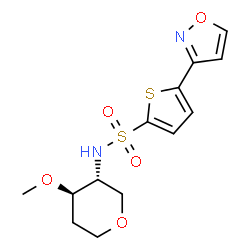 ChemSpider 2D Image | 1,5-Anhydro-2,4-dideoxy-3-O-methyl-2-({[5-(1,2-oxazol-3-yl)-2-thienyl]sulfonyl}amino)-D-threo-pentitol | C13H16N2O5S2
