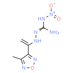 ChemSpider 2D Image | N''-[1-(4-Methyl-1,2,5-oxadiazol-3-yl)vinyl]-N-nitrocarbonohydrazonic diamide | C6H9N7O3