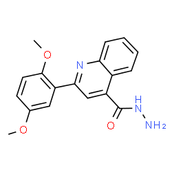 ChemSpider 2D Image | 2-(2,5-Dimethoxyphenyl)-4-quinolinecarbohydrazide | C18H17N3O3