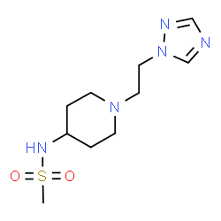 ChemSpider 2D Image | N-{1-[2-(1H-1,2,4-Triazol-1-yl)ethyl]-4-piperidinyl}methanesulfonamide | C10H19N5O2S