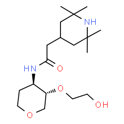 ChemSpider 2D Image | 1,5-Anhydro-2,3-dideoxy-4-O-(2-hydroxyethyl)-3-{[(2,2,6,6-tetramethyl-4-piperidinyl)acetyl]amino}-D-threo-pentitol | C18H34N2O4