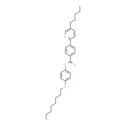 ChemSpider 2D Image | 4-(Octyloxy)phenyl 4-(5-pentyl-2-pyridinyl)benzoate | C31H39NO3