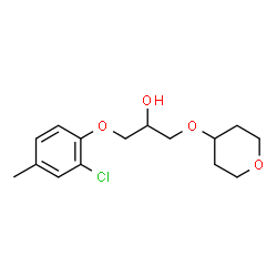 ChemSpider 2D Image | 1-(2-Chloro-4-methylphenoxy)-3-(tetrahydro-2H-pyran-4-yloxy)-2-propanol | C15H21ClO4