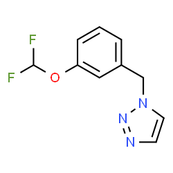 ChemSpider 2D Image | 1-[3-(Difluoromethoxy)benzyl]-1H-1,2,3-triazole | C10H9F2N3O