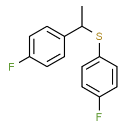 ChemSpider 2D Image | 1-Fluoro-4-{[1-(4-fluorophenyl)ethyl]sulfanyl}benzene | C14H12F2S