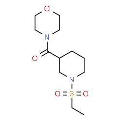 ChemSpider 2D Image | [1-(Ethylsulfonyl)-3-piperidinyl](4-morpholinyl)methanone | C12H22N2O4S