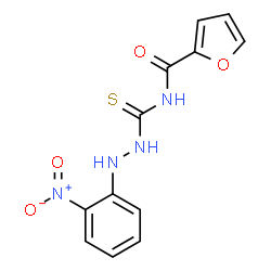 ChemSpider 2D Image | N-{[2-(2-Nitrophenyl)hydrazino]carbonothioyl}-2-furamide | C12H10N4O4S