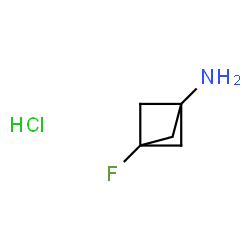 ChemSpider 2D Image | 3-Fluorobicyclo[1.1.1]pentan-1-amine hydrochloride | C5H9ClFN