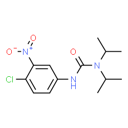 ChemSpider 2D Image | 3-(4-Chloro-3-nitrophenyl)-1,1-diisopropylurea | C13H18ClN3O3