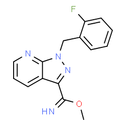 ChemSpider 2D Image | Methyl 1-(2-fluorobenzyl)-1H-pyrazolo[3,4-b]pyridine-3-carboximidate | C15H13FN4O