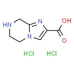 ChemSpider 2D Image | 5,6,7,8-Tetrahydroimidazo[1,2-a]pyrazine-2-carboxylic acid dihydrochloride | C7H11Cl2N3O2