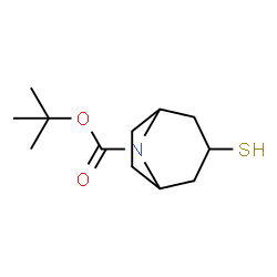 ChemSpider 2D Image | 2-Methyl-2-propanyl 3-sulfanyl-8-azabicyclo[3.2.1]octane-8-carboxylate | C12H21NO2S