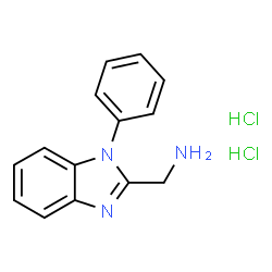 ChemSpider 2D Image | 1-(1-Phenyl-1H-benzimidazol-2-yl)methanamine dihydrochloride | C14H15Cl2N3