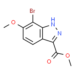 ChemSpider 2D Image | Methyl 7-bromo-6-methoxy-1H-indazole-3-carboxylate | C10H9BrN2O3