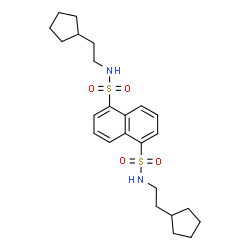 ChemSpider 2D Image | N,N'-Bis(2-cyclopentylethyl)-1,5-naphthalenedisulfonamide | C24H34N2O4S2