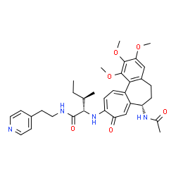 ChemSpider 2D Image | N~2~-[(7S)-7-Acetamido-1,2,3-trimethoxy-9-oxo-5,6,7,9-tetrahydrobenzo[a]heptalen-10-yl]-N-[2-(4-pyridinyl)ethyl]-L-alloisoleucinamide | C34H42N4O6