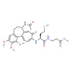 ChemSpider 2D Image | Methyl N-[(7S)-7-acetamido-1,2,3-trimethoxy-9-oxo-5,6,7,9-tetrahydrobenzo[a]heptalen-10-yl]-L-methionyl-beta-alaninate | C30H39N3O8S