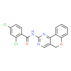 ChemSpider 2D Image | 2,4-Dichloro-N-(5H-chromeno[4,3-d]pyrimidin-2-yl)benzamide | C18H11Cl2N3O2