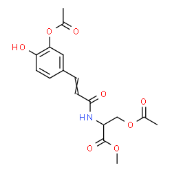 ChemSpider 2D Image | Methyl N-[3-(3-acetoxy-4-hydroxyphenyl)acryloyl]-O-acetylserinate | C17H19NO8