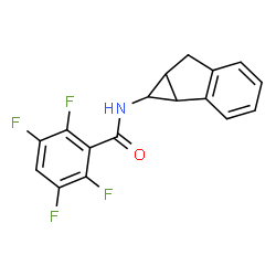 ChemSpider 2D Image | 2,3,5,6-Tetrafluoro-N-(1,1a,6,6a-tetrahydrocyclopropa[a]inden-1-yl)benzamide | C17H11F4NO