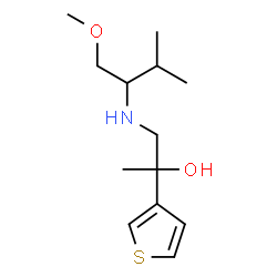 ChemSpider 2D Image | 1-[(1-Methoxy-3-methyl-2-butanyl)amino]-2-(3-thienyl)-2-propanol | C13H23NO2S
