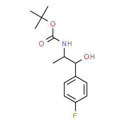 ChemSpider 2D Image | 2-Methyl-2-propanyl [1-(4-fluorophenyl)-1-hydroxy-2-propanyl]carbamate | C14H20FNO3