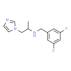 ChemSpider 2D Image | N-(3,5-Difluorobenzyl)-1-(1H-imidazol-1-yl)-2-propanamine | C13H15F2N3