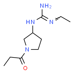 ChemSpider 2D Image | 2-Ethyl-1-(1-propionyl-3-pyrrolidinyl)guanidine | C10H20N4O