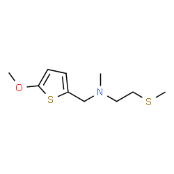 ChemSpider 2D Image | N-[(5-Methoxy-2-thienyl)methyl]-N-methyl-2-(methylsulfanyl)ethanamine | C10H17NOS2