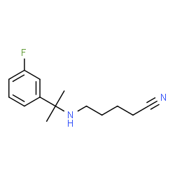 ChemSpider 2D Image | 5-{[2-(3-Fluorophenyl)-2-propanyl]amino}pentanenitrile | C14H19FN2