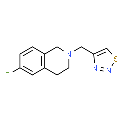 ChemSpider 2D Image | 6-Fluoro-2-(1,2,3-thiadiazol-4-ylmethyl)-1,2,3,4-tetrahydroisoquinoline | C12H12FN3S