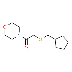 ChemSpider 2D Image | 2-[(Cyclopentylmethyl)sulfanyl]-1-(4-morpholinyl)ethanone | C12H21NO2S