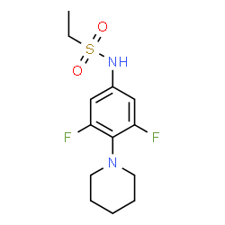ChemSpider 2D Image | N-[3,5-Difluoro-4-(1-piperidinyl)phenyl]ethanesulfonamide | C13H18F2N2O2S