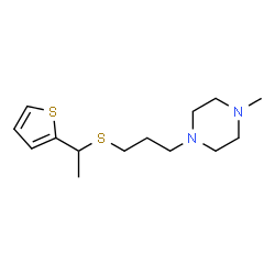 ChemSpider 2D Image | 1-Methyl-4-(3-{[1-(2-thienyl)ethyl]sulfanyl}propyl)piperazine | C14H24N2S2