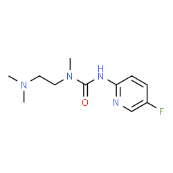 ChemSpider 2D Image | 1-[2-(Dimethylamino)ethyl]-3-(5-fluoro-2-pyridinyl)-1-methylurea | C11H17FN4O