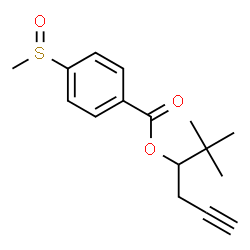 ChemSpider 2D Image | 2,2-Dimethyl-5-hexyn-3-yl 4-(methylsulfinyl)benzoate | C16H20O3S