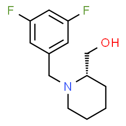 ChemSpider 2D Image | [(2S)-1-(3,5-Difluorobenzyl)-2-piperidinyl]methanol | C13H17F2NO
