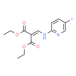 ChemSpider 2D Image | Diethyl {[(5-iodo-2-pyridinyl)amino]methylene}malonate | C13H15IN2O4