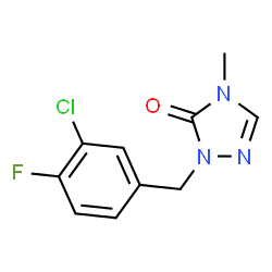 ChemSpider 2D Image | 2-(3-Chloro-4-fluorobenzyl)-4-methyl-2,4-dihydro-3H-1,2,4-triazol-3-one | C10H9ClFN3O