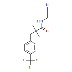 ChemSpider 2D Image | N-(Cyanomethyl)-2,2-dimethyl-3-[4-(trifluoromethyl)phenyl]propanamide | C14H15F3N2O
