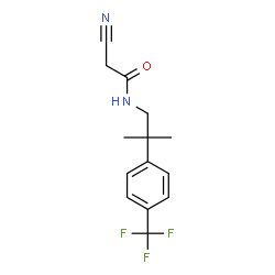 ChemSpider 2D Image | 2-Cyano-N-{2-methyl-2-[4-(trifluoromethyl)phenyl]propyl}acetamide | C14H15F3N2O