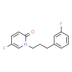 ChemSpider 2D Image | 5-Fluoro-1-[3-(3-fluorophenyl)propyl]-2(1H)-pyridinone | C14H13F2NO