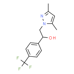 ChemSpider 2D Image | 2-(3,5-Dimethyl-1H-pyrazol-1-yl)-1-[4-(trifluoromethyl)phenyl]ethanol | C14H15F3N2O